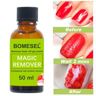 50ml Quick-Gel Miracle Nail Polish Remover - Effortlessly Dissolves Color, Skin-Friendly Formula, Pleasantly Scented, Hassle-Free Application