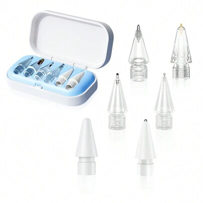 4 Packs/6Pack Replacement Pencil Tips Compatible With Apple Pencil Pro/2nd Gen/1st Gen/USB-C,Upgraded Apple Pencil Tips With Storage Case,Apple Pencil Accessories,IPad Pencil Tips Organizer Box