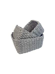 1 pezzo di cestino portaoggetti intrecciato a mano, design intrecciato creativo per cestino portaoggetti per la casa, organizzazione e conservazione domestica, adatto per soggiorno, camera da letto, dormitorio e accessori per ufficio, decorazione per la casa, decorazione in stile fattoria, Cestino portaoggetti in erba marina in stile boho con accenti in legno e rattan, decorazione moderna per patio e giardino