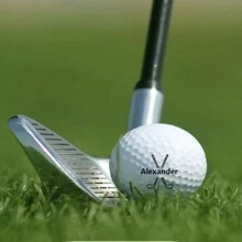 Customized Golf Ball With Text, Dual Layer Golf Ball, Personalized Golf Ball