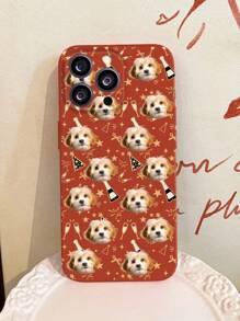 Customized Fashionable & Personalized Pet Photo Cutout Graphic Phone Case, Protective Cover Compatible With Iphone 11/12/13/14/15/16 Pro Max