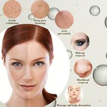 STUKUNI 6-in-1 elektrische Gesichtsreinigungsbürste, aufladbare rotierende Gesichtspeeling-Bürste mit 6 Bürstenköpfen, 3 Geschwindigkeitsstufen, geeignet für fettige, trockene und empfindliche Haut für Frauen und Männer, für tiefe Reinigung