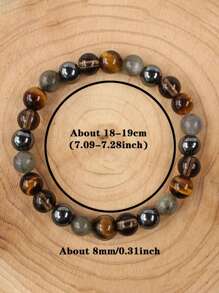 1 chiếc vòng tay bảo vệ Bohemia dành cho nam giới, đá mắt hổ, đá Labradorite và đá Hematite, tượng trưng cho lòng can đảm, sự tập trung, thịnh vượng, may mắn và thành công, trang sức thiền định, quà tặng cho gia đình và bạn bè. - Nhiều màu - Xem 6