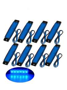 8pcs/Pack Truck LED Side Indicator Light Super Bright 6LED Waterproof SMD Side Warning Light 12V 24V Turn Signal Lighting Car Warning Light - Multicolor - View 14