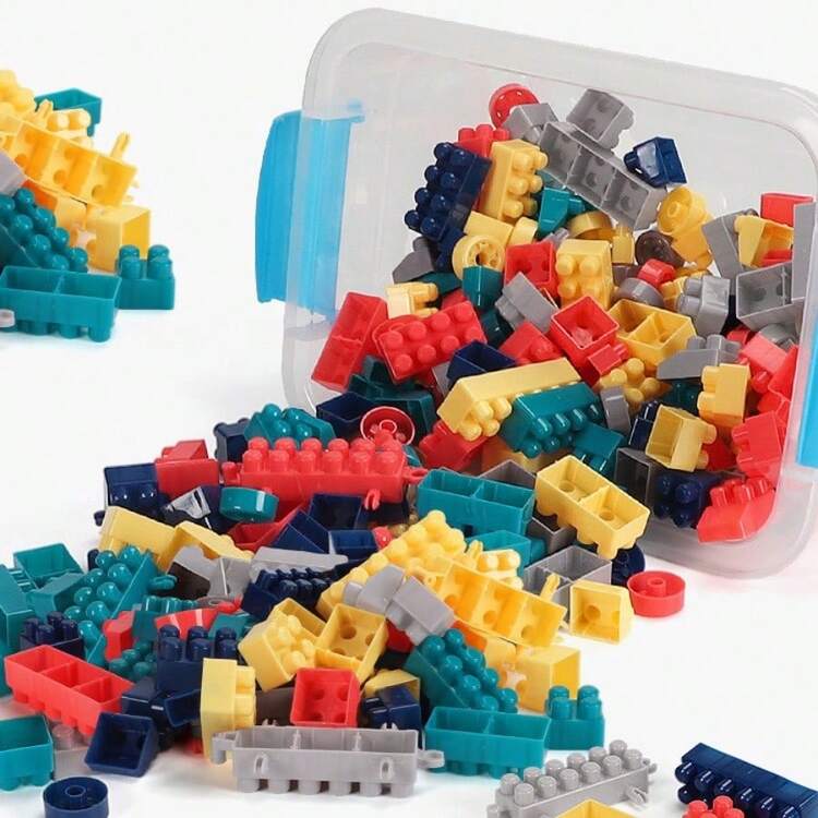 68 件/150 件/300 件/440 件建筑积木玩具套装，儿童益智拼装玩具，DIY 造型玩具（颜色随机），适合生日、圣诞节、万圣节、感恩节、复活节礼物 - 彩色 - 查看 6