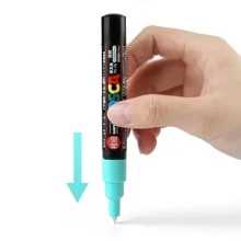 Limited Edition 24 Colors Japanese UNI Mitsubishi Acrylic Paint Marker Pens, For Pop Art Posters, Graffiti, Body Painting, Overlapping Colors, Fine Tip & Broad Tip, Waterproof Pens, Art Supplies, Oil-Based Paint Pens