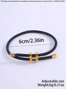 Camhanno 1 件不锈钢拉出式手链，简约时尚的日常佩戴礼物，适合男士和女士