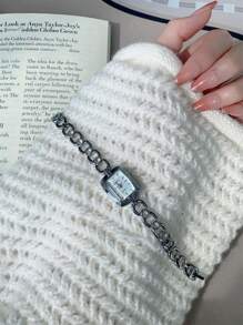 1pc Women's Vintage Oval Gold Tone Rhinestone & Zirconia Decorated Fashion Watch, Suitable For Daily Wear, Parties, Gatherings And Events