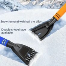 Car Snow Removal Kit: Durable ABS Ice Scraper & Frost Shovel - Gentle On Vehicle Windows, Perfect For Winter Cleaning - Multicolor - View 6