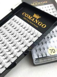 CoMango 120Fans D 卷 7D 纤细预制扇形睫毛延长 0.07MM 尖头底座预制混合扇形睫毛仿貂皮纤细尖刺扇形批发睫毛簇、睫毛簇、单根睫毛、睫毛、假睫毛 - D - 查看 5