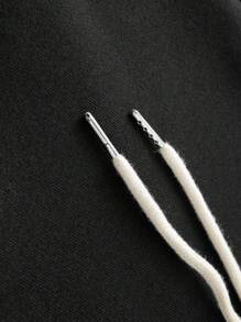 Men's New Autumn/Winter Contrast Color Hoodie, Casual Daily Drawstring Beige Hooded Sweatshirt, Western Arizona Gobi, Front Kangaroo Pocket, Men's Top