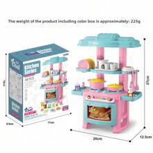 1 pezzo Set da gioco di cucina per bambini, set di giocattoli di cibo e cucina per giocare a fare il ruolo, set di accessori per cucina adatto per bambini e bambine dai 3 ai 5 anni (colore casuale)