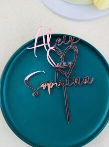 Decoración personalizada para pastel de boda con nombres de la pareja y fecha, decoración para pastel de boda Sr. y Sra., decoración para pastel de aniversario, multifuncional, ornamental, reutilizable, exquisita, elegante, de alta calidad, colorida, moderna, personalizada, única, regalo ideal para ella, novio, papá, novia, mamá, familia, amigos, salón de té, hogar, jardín, oficina, para aniversarios, para el Día de San Valentín, para el Día de la Madre, para cumpleaños, para el Día del Padre, para graduaciones, para bodas, para inauguración de casa, ambiente cálido, renovación otoñal del hogar