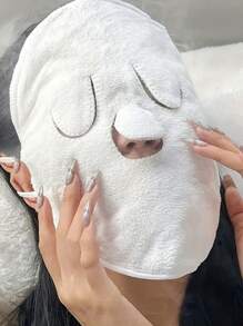 1/3/5/10 piezas Mascarilla facial de paquete caliente, toalla facial de cuidado de la piel reutilizable de calor y frío, toalla facial, toalla de paquete caliente, toalla facial de vapor, toalla facial de belleza conveniente, paquete húmedo, calentamiento, absorción de agua, toalla suave, toalla, toalla facial de máscara con colgador de oreja de tres agujeros, toalla facial de coral grueso, dispositivo mágico de humectación facial y paquete húmedo, regalo de San Valentín para mujeres, cumpleaños, novio, novia, decoración del hogar y el baño, verano, vuelta al colegio para salón de belleza y hogar