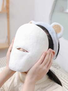 1/3/5/10 piezas Mascarilla facial de paquete caliente, toalla facial de cuidado de la piel reutilizable de calor y frío, toalla facial, toalla de paquete caliente, toalla facial de vapor, toalla facial de belleza conveniente, paquete húmedo, calentamiento, absorción de agua, toalla suave, toalla, toalla facial de máscara con colgador de oreja de tres agujeros, toalla facial de coral grueso, dispositivo mágico de humectación facial y paquete húmedo, regalo de San Valentín para mujeres, cumpleaños, novio, novia, decoración del hogar y el baño, verano, vuelta al colegio para salón de belleza y hogar