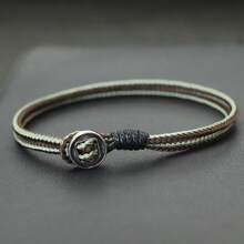 51Luckind Simple Style Grade A 3mm Thin String Bracelet For Men Vintage Handmade Bracelet Leisure Bracelet Accessories - Men's Minimalist Bracelet - View 4