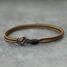 51Luckind Simple Style Grade A 3mm Thin String Bracelet For Men Vintage Handmade Bracelet Leisure Bracelet Accessories - Men's Minimalist Bracelet - View 5