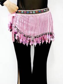 1PC New Belly Dance With Tassel Dance Scarf Strap Belly Dance Waist Chain Hip Scarf - Multicolor - View 16