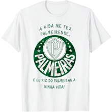 Camiseta Palmeiras Brasil Soccer T-Shirt - Casual Crew Neck, Short Sleeve Top, Perfect For Spring & Summer, Best For Christmas - White - View 1