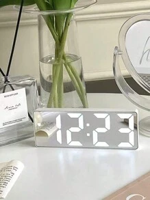 Reloj de escritorio con espejo LED multicolor, despertador digital con hora, luz nocturna, USB, temperatura y fecha. Ideal para el hogar, la oficina y el dormitorio. Regalos para cumpleaños, graduación, decoración de dormitorio, regreso a clases, sorpresa escolar.