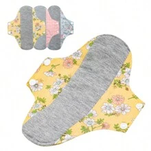 5 piezas de almohadillas sanitarias de grafeno lavables, almohadillas menstruales reutilizables, almohadillas para incontinencia de colores aleatorios para niñas