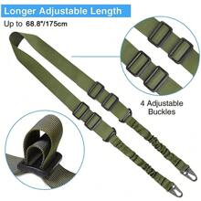 SMART TREE Tactical 2 Point Gun Sling Shoulder Strap Sling W/ 2Pcs MLOK QD Sling Swivel Set Perfect Tactical Accessories For Hunting Shooting - Army Green - View 3