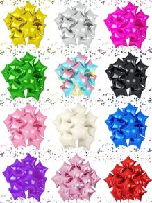 10pcs 18" Star Shaped Balloon, Holiday Celebration, Birthday Party, Wedding, Engagement, Valentine's Day, Anniversary Decoration - Multicolor - View 2