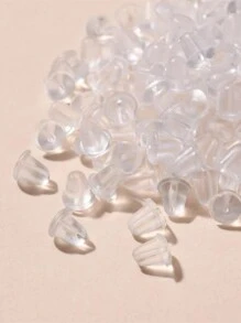 100-1200 pièces de supports d'oreille en silicone - Bouchons d'oreille clairs à faible teneur en allergènes, avec boîte de rangement, convient pour la fabrication de bijoux DIY, pinces de sécurité pour oreilles, idéal pour les matériaux d'artisanat d'Halloween et de Noël