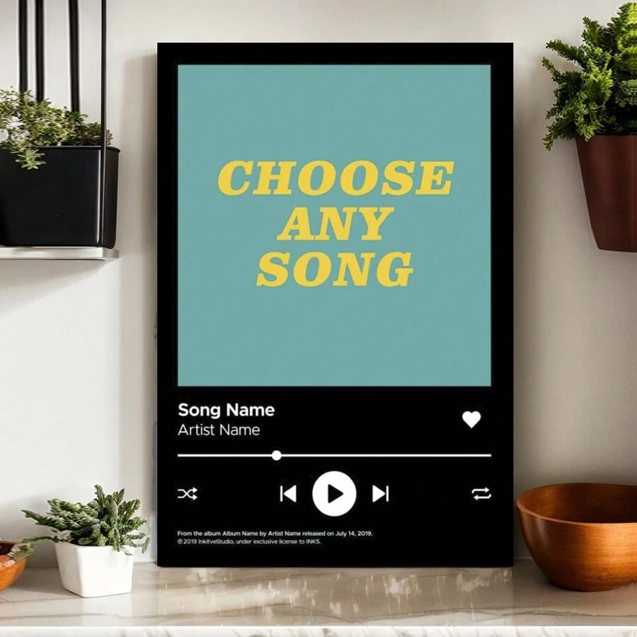 Ustomized Song Posters - Music Murals, Album Cover Printing, Choose Any Song, Album Cover Printing, Music Lovers For Boyfriends And Girlfriends,Posters,Stickers,Wall Art,Spring Decoration Items Refesh Your Home,Rama Decoration Stickers - 無框的 - 查看 1