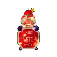 Đèn trang trí cửa sổ Giáng sinh hai mặt chủ đề Giáng sinh vui vẻ hình bóng với giác hút cho cửa/tường/lò sưởi - màu ấm - Xem 8