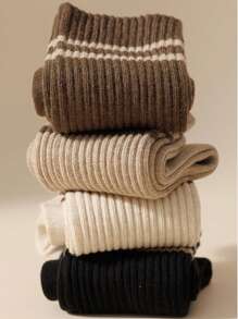 8 pares de calcetines hasta media pantorrilla para hombre, calcetines deportivos de unicolor y a la moda para primavera y otoño, calcetines largos informales estilo japonés ligeros, transpirables y absorbentes del sudor para uso diario