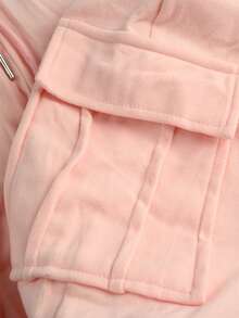 Women Spring And Fall Two Pieces Set High Stretchy And Hoodie Women Fashionalbe Solid Color Hooded Jackets & Leggings - 粉色 - 查看 8