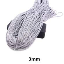 4 Meters/Lot 2 3 4 5 6mm Silver Braided Cord Gold Handle Strap Diy Handle Rope For Gift Bags Making Accessories - Gold and Silver Rope, 4 Meters/pack - View 6