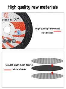10 piezas/paquete Hoja de corte de 3 pulgadas 75 mm Accesorios de corte héroe de acero pequeño Rueda de esmerilado Hoja de amoladora de ángulo mini Rebanado