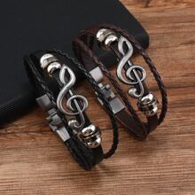 Multi-Layer Fashion Music Note Bracelet, Unisex Couple Design