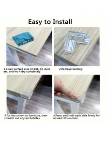 4/6/12pcs Clear Corners - High Adhesive Gel Suitable For Tables, Furniture And Glass Cabinets - PVC Free, Hardware Protection
