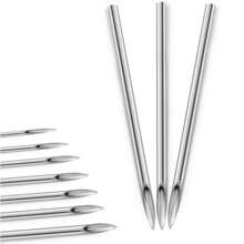 100Pcs Mix Body Piercing Needles Sizes 12G 13G 14G 16G 18G 20G Piercing Needles Ear Nose Piercing Needles - Silver - View 8
