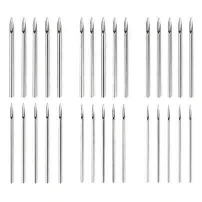 Agulhas de piercing 12G 13G 14G 16G 18G 20G Agulhas de piercing corporal de aço inoxidável para nariz, septo, anel, cartilagem da barriga, tragus, hélice, daith, língua, lábio, sobrancelha, anéis, joias de piercing