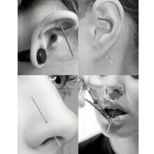 100Pcs Mix Body Piercing Needles Sizes 12G 13G 14G 16G 18G 20G Piercing Needles Ear Nose Piercing Needles - Silver - View 11