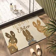 1 件复活节兔子印花浴室垫 - 超柔软超细纤维，防滑快干，适用于厨房和浴室 - 彩色 - 查看 13