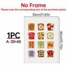 1 件复古吐司早餐海报、鳄梨吐司海报、现代吐司爱好者礼物、美食艺术印刷品、时尚厨房墙壁艺术、极简主义食物艺术印刷品、帆布墙壁艺术装饰壁画、家居装饰、海报艺术 - 彩色 - 查看 13