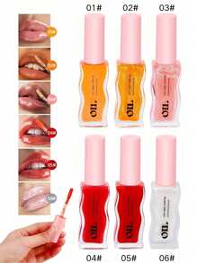 PAORPEVM 1/2/3支装 8毫升 果香蜂蜜润唇油，持久保湿，淡化唇纹，透明珠光唇釉，两种包装随机发货，不影响使用。