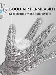 1pc Kitchen Cut-Resistant Gloves, Level 5 Protection, Slip-Resistant, Suitable For Cooking, Meat Processing, Driving, Outdoor Sports, Summer Thin Breathable Design, For Men