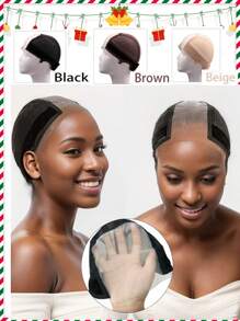 4*5Inch Lace Parting Max Wig Cap Wig Grip Cap - Wig Tools - Adjustable, Non-Slip, Transparent 4x5 Headband With Ear Cut-Outs For Comfortable, Glue-Free Wig Placement And GripFleece Technology For Secure Hold - Multicolor - View 1