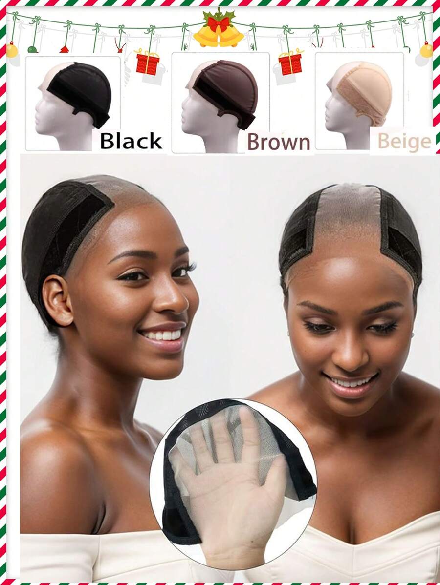 4*5Inch Lace Parting Max Wig Cap Wig Grip Cap - Wig Tools - Adjustable, Non-Slip, Transparent 4x5 Headband With Ear Cut-Outs For Comfortable, Glue-Free Wig Placement And GripFleece Technology For Secure Hold - Multicolor - View 1