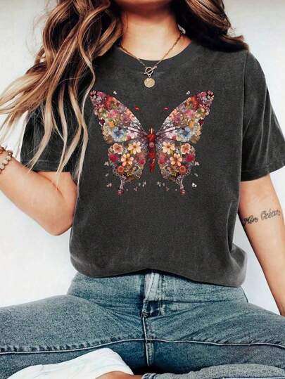 Women's Casual Short Sleeve Round Neck T-Shirt