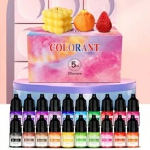 5ml 20-Color Concentrated Aroma Candle Wax Dye Set, DIY Handmade Candle Coloring Pigment Kit, Gift