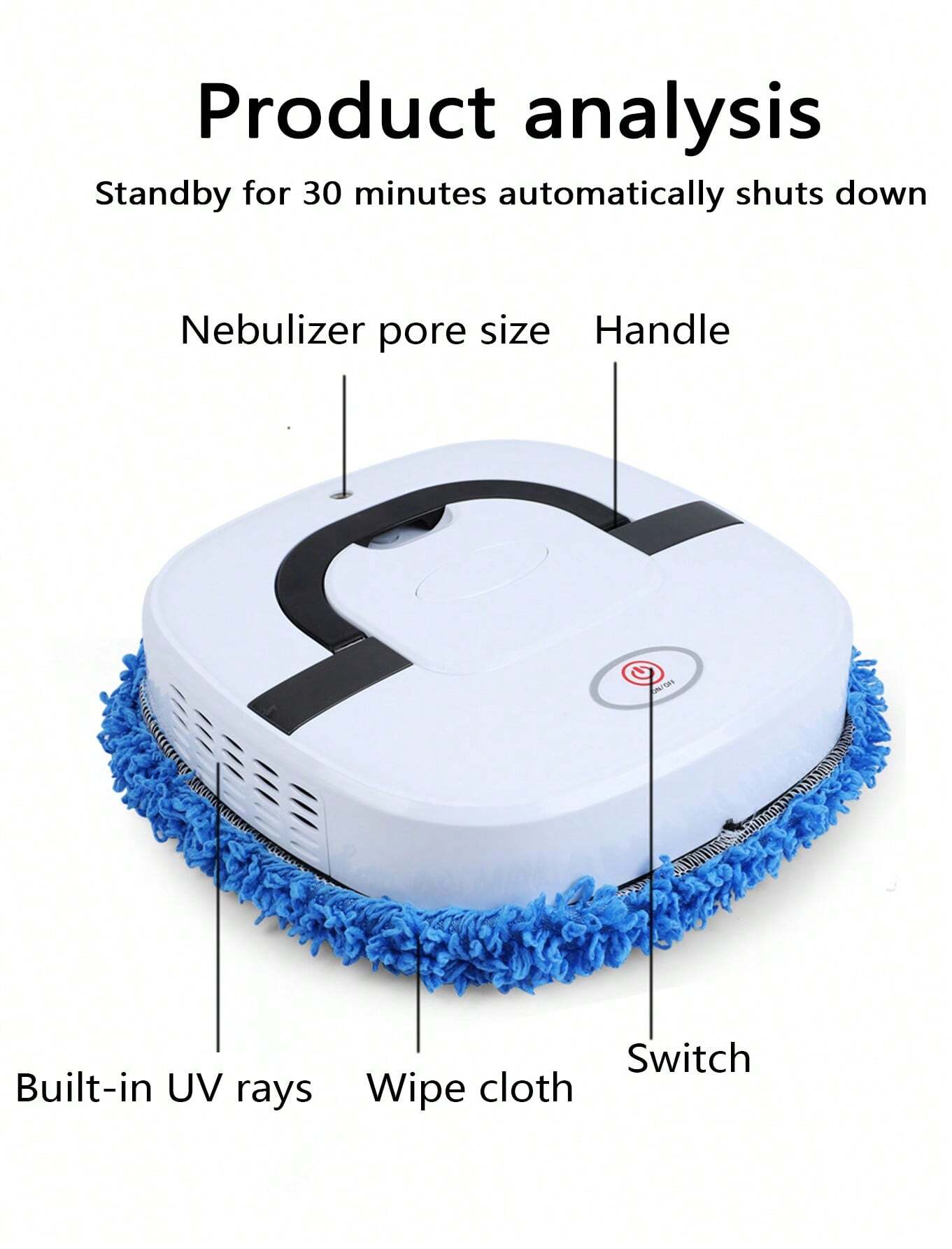 Automatic Spraying Robotic Floor Cleaner, Smart Mopping Machine All-In ...