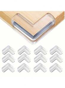 4/6/12pcs Clear Corners - High Adhesive Gel Suitable For Tables, Furniture And Glass Cabinets - PVC Free, Hardware Protection