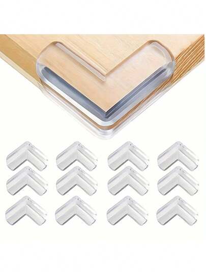 4/6/12 件透明角 - 高粘性凝胶，适用于桌子、家具和玻璃柜 - 不含 PVC，硬件保护